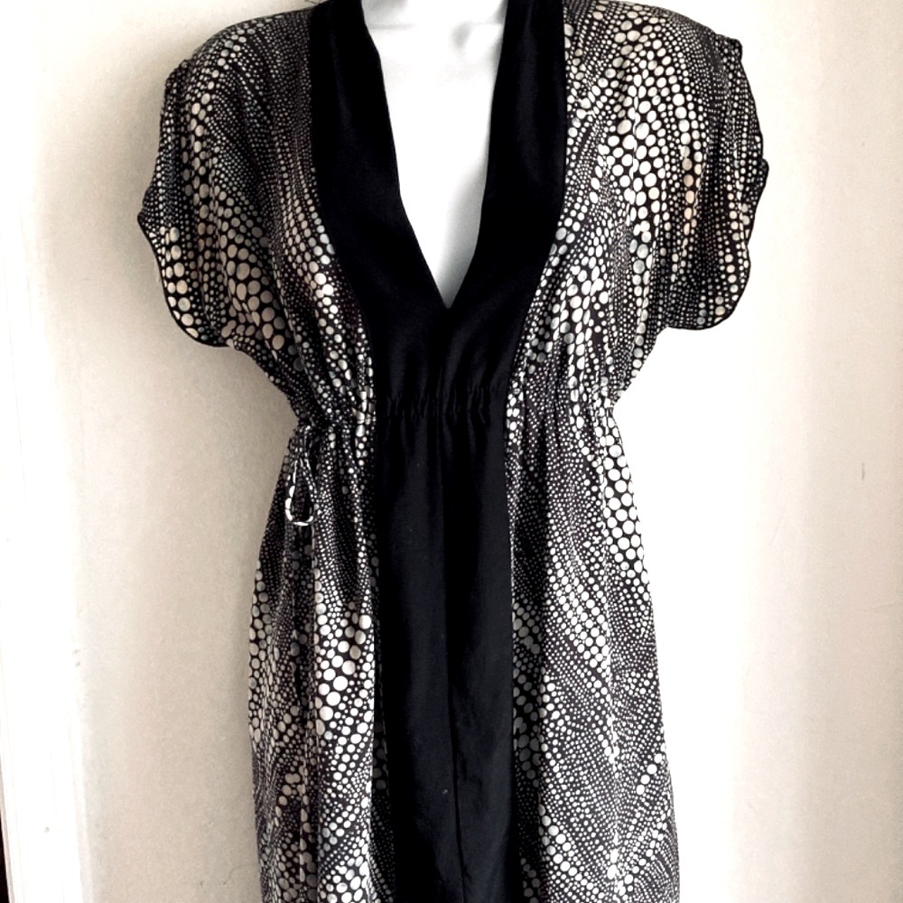 Last Call!  Isla Fisher’s Dress! Geren Ford x Anthro Silk Geo Print Kimono Dress